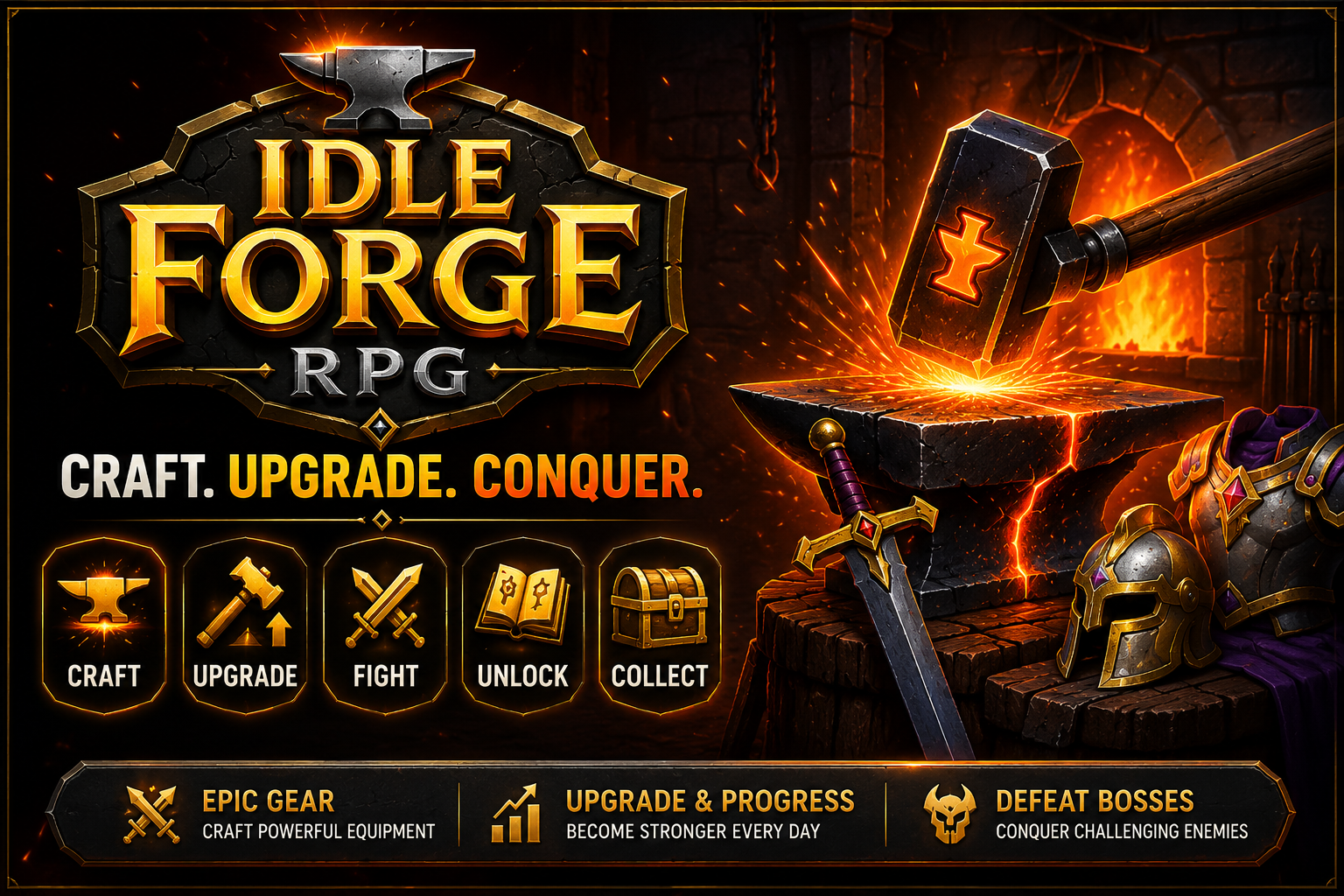 Idle Forge RPG promotional artwork